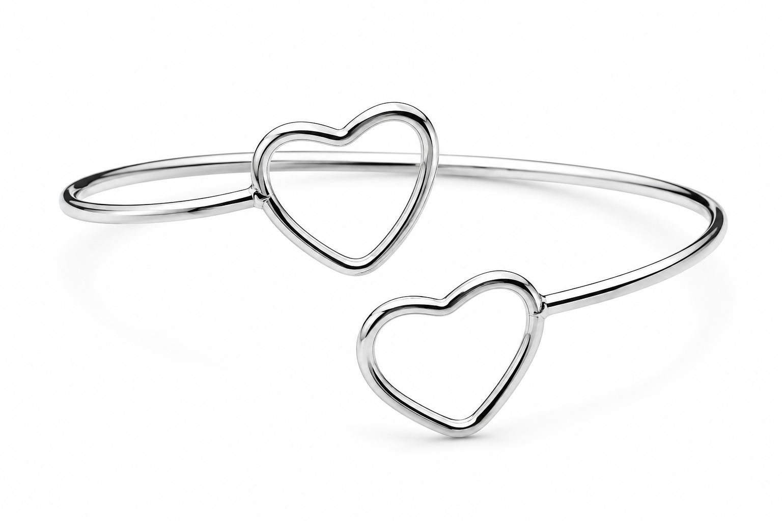 Bracelete 2 Coracoes 3,3g