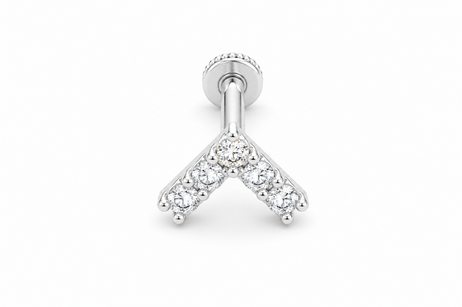 Piercing seta cravejada