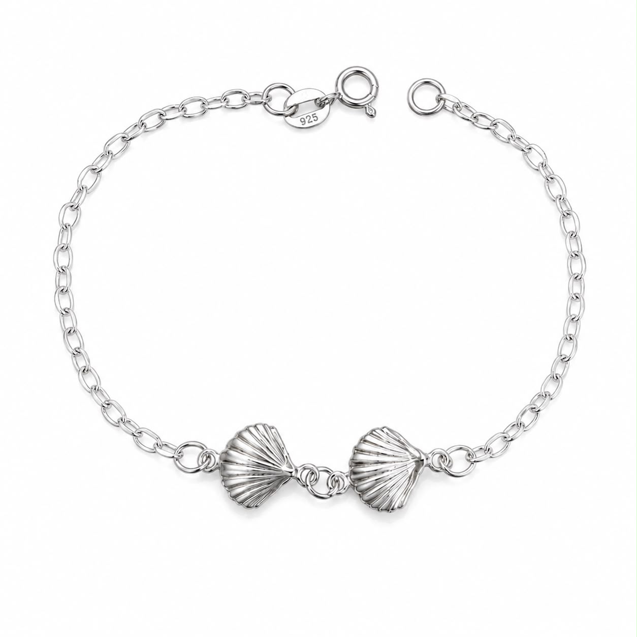 Pulseira Infantil 2 Conchas Fixas 1,3g
