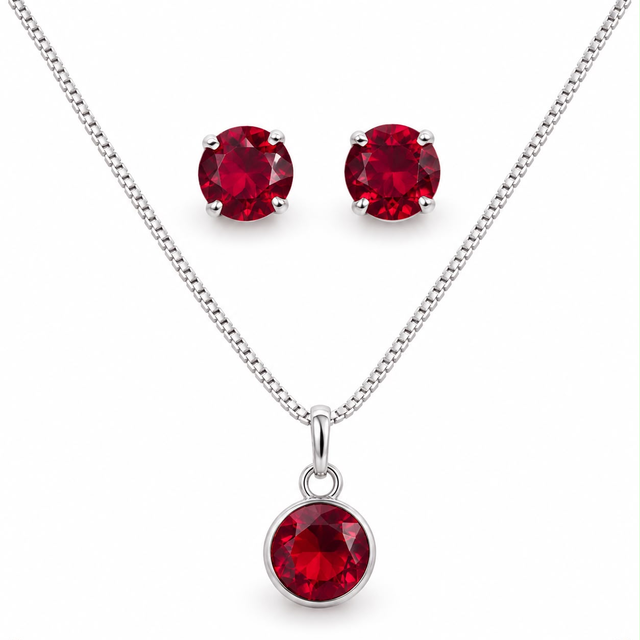 Conjunto Redondo vermelho 6mm