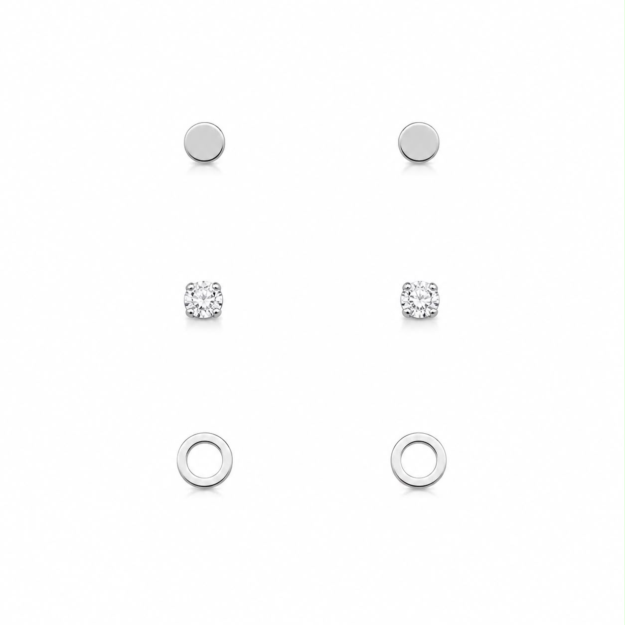 Trio Redondo Chap/zirconia/vazado