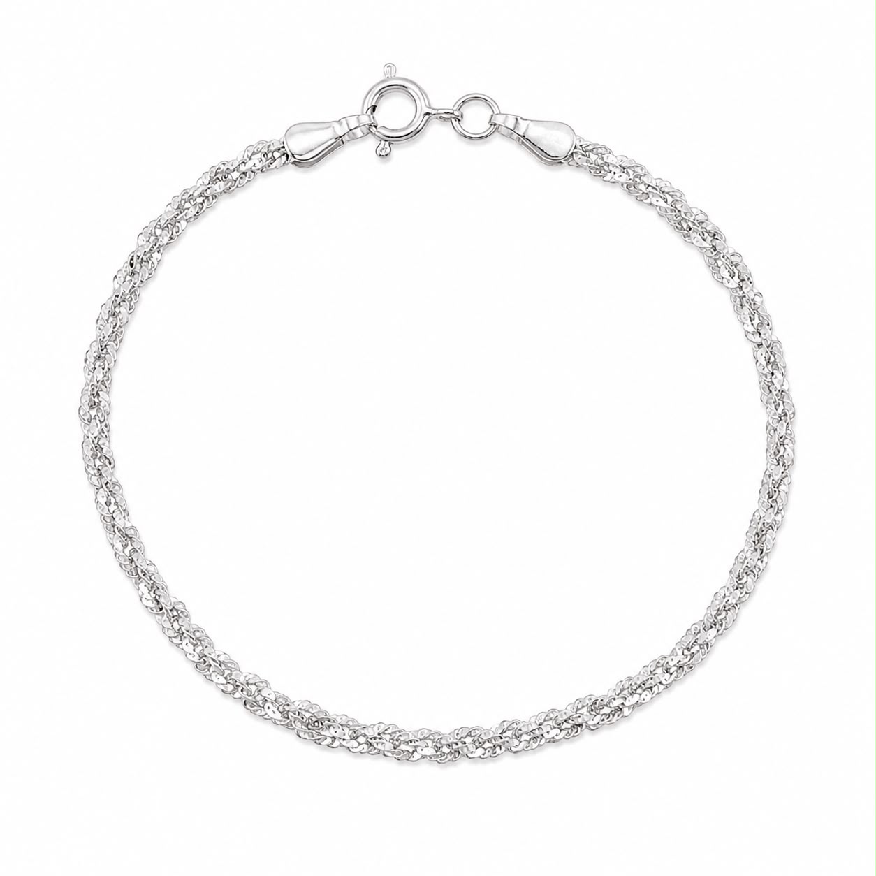 Pulseira Trançada Brilho 2,5g